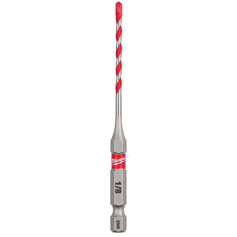 MILWAUKEE 1/8" X 3-1/2" Carbide Hammer Drill Bit w/ POWER TIP