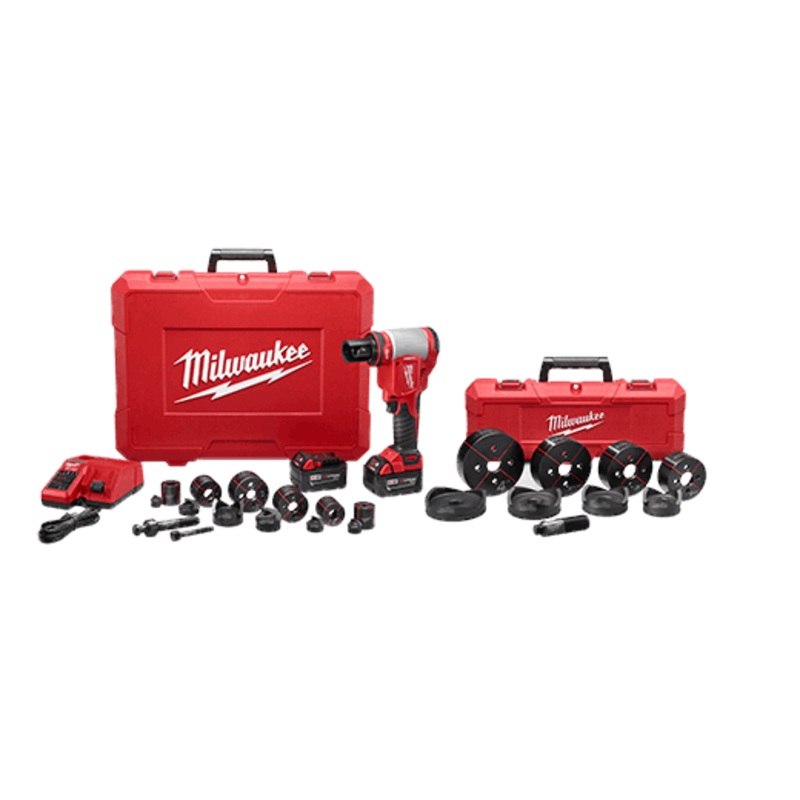 MILWAUKEE M18 FORCE LOGIC 10T Knockout Tool 1/2" - 4" Kit