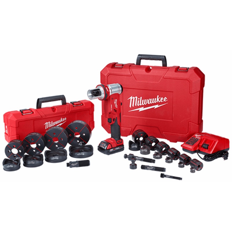 MILWAUKEE M18 FORCE LOGIC 6T Knockout Tool 1/2" - 4" Kit