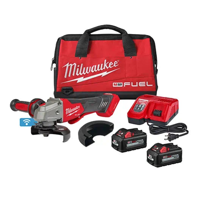 MILWAUKEE M18 FUEL 4-1/2" / 5" Braking Grinder w/ ONE-KEY & Paddle No Lock Switch Kit