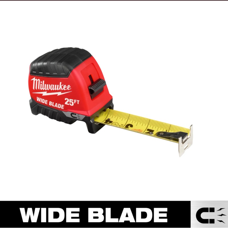 MILWAUKEE 25' Wide Blade Magnetic Tape Measure