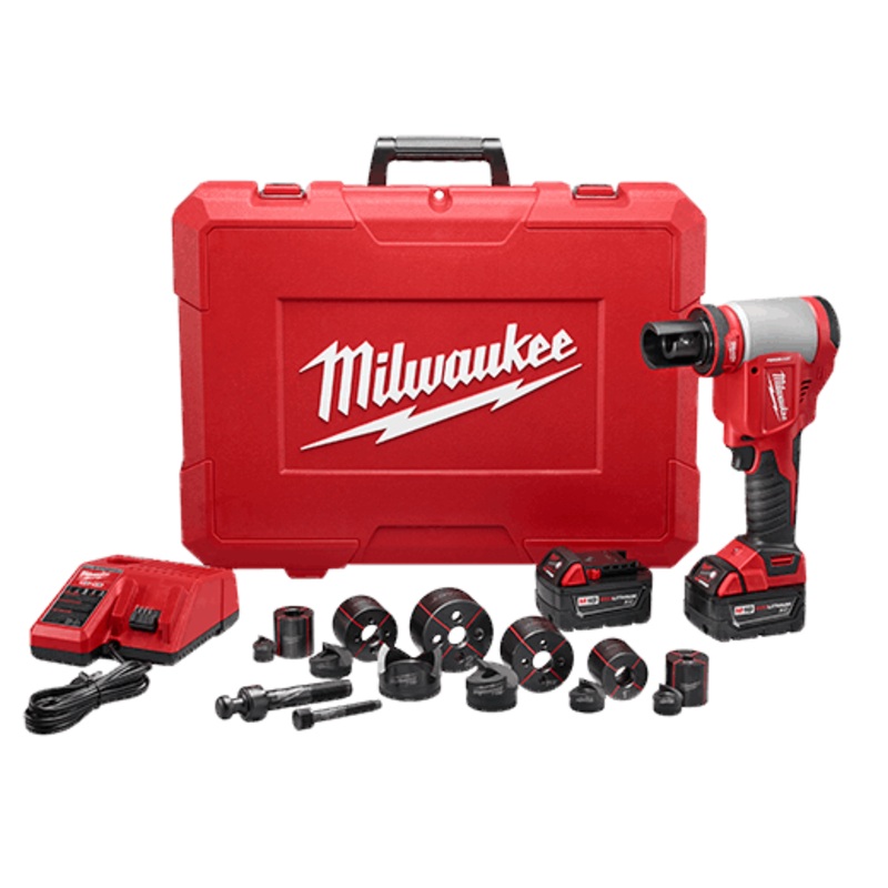 MILWAUKEE M18 FORCE LOGIC 10T Knockout Tool 1/2" - 2" Kit