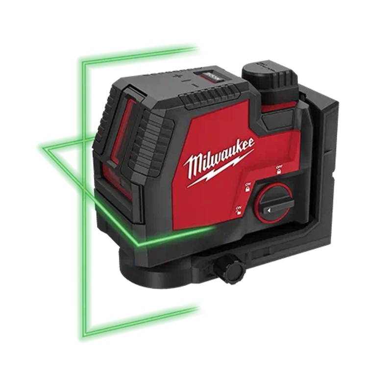 MILWAUKEE USB Rechargeable Green Cross Line Laser