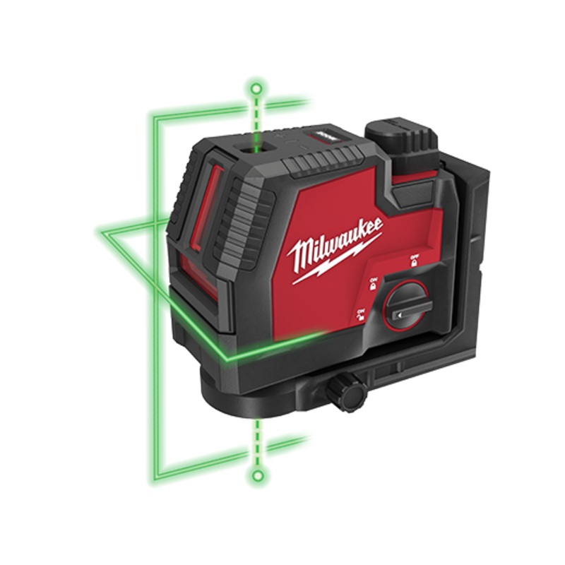 MILWAUKEE USB Rechargeable Green Cross Line & Plumb Points Laser