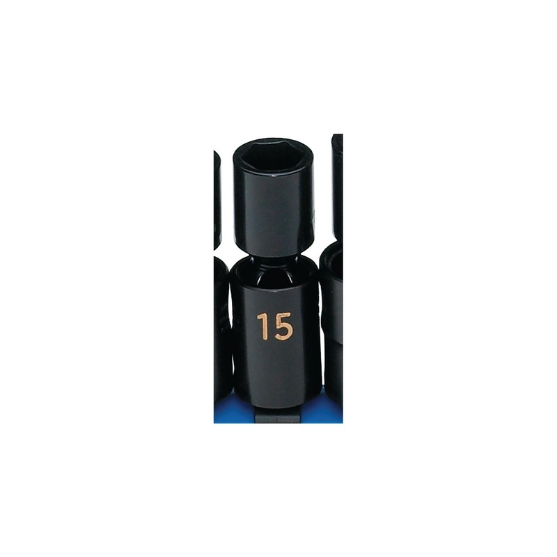 1/2" DRIVE 15MM METRIC 6 POINT UNIVERSAL IMPACT SOCKET
