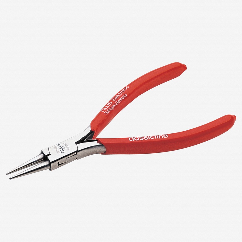 NWS 5.25" Round Nose Pliers - MicroFinish - Plastic Grip