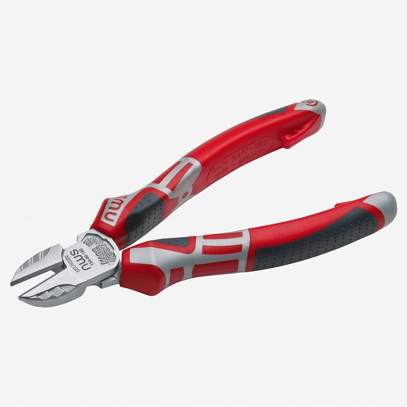 NWS 5.75" Side Cutter - Matte Chromium - SoftGripp, Tethered Attachment