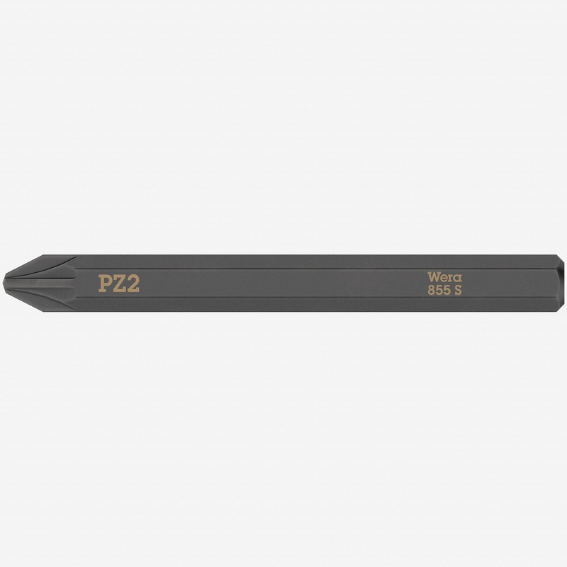 Wera 018164 Pozidriv 855 S Bit for Impact Screwdriver, #2 x 70mm