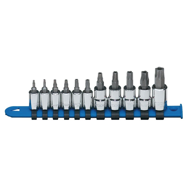 1/4" AND 3/8" DRIVE 11 PIECE TORX PLUS TAMPERPROOF BIT DRIVER SET