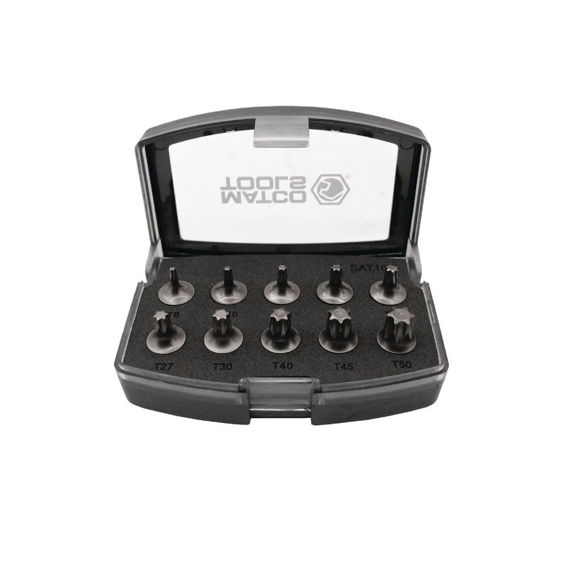 10 PIECE 1/4" DRIVE STUBBY TORX DRIVER SET