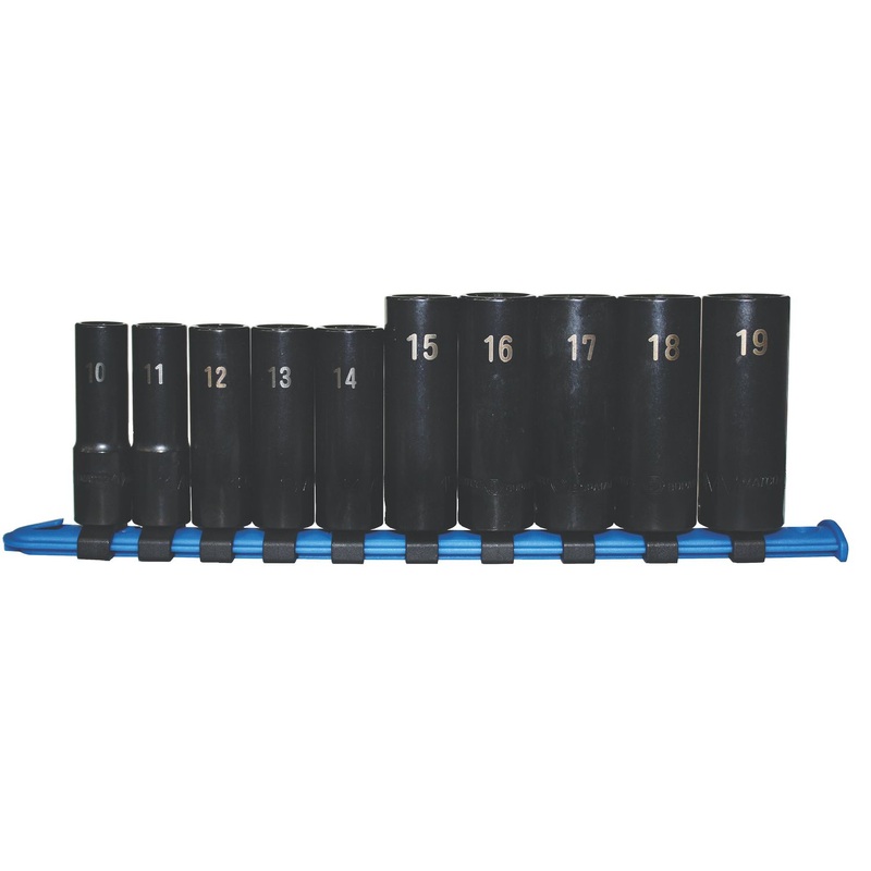 10 PIECE 3/8" DRIVE METRIC DEEP PRO NON-SLIP IMPACT SOCKET SET