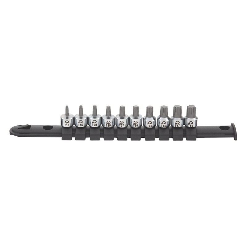 10 PIECE 1/4" DRIVE EXTRA STUBBY ADV TORX BIT DRIVER SET