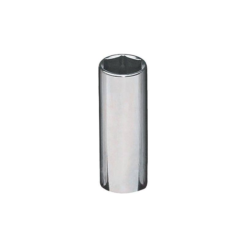 3/8" DRIVE 7/16" SAE 6 POINT MID-LENGTH CHROME SOCKET