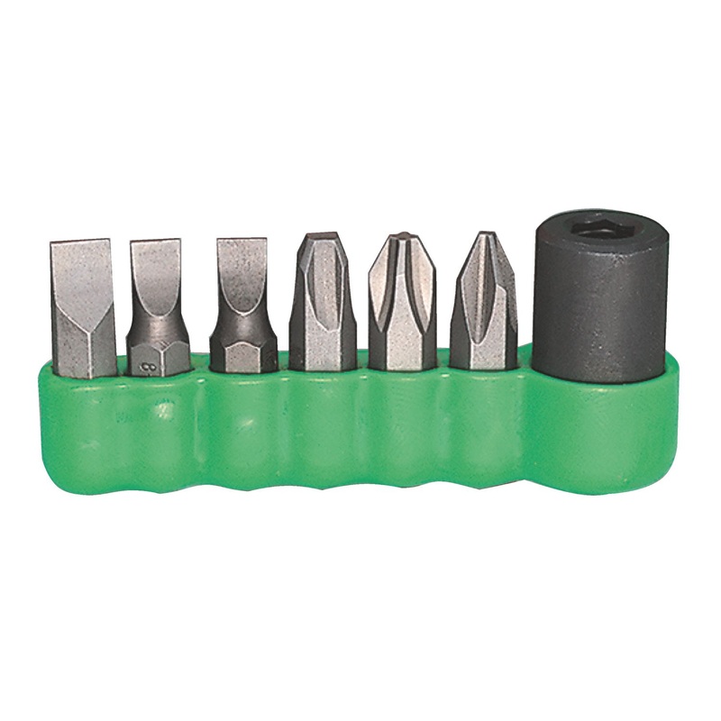 3/8" DRIVE 7 PIECE QUIKBIT SLOTTED AND PHILLIPS BIT DRIVER SET