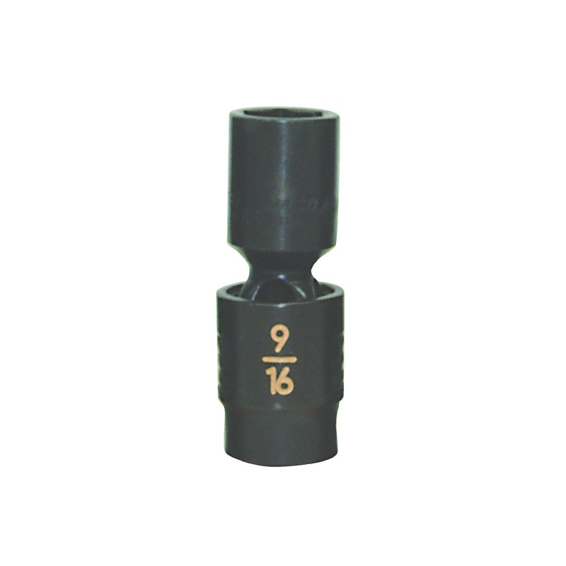 3/8" DRIVE 9/16" SAE 6 POINT MID-LENGTH UNIVERSAL IMPACT SOCKET