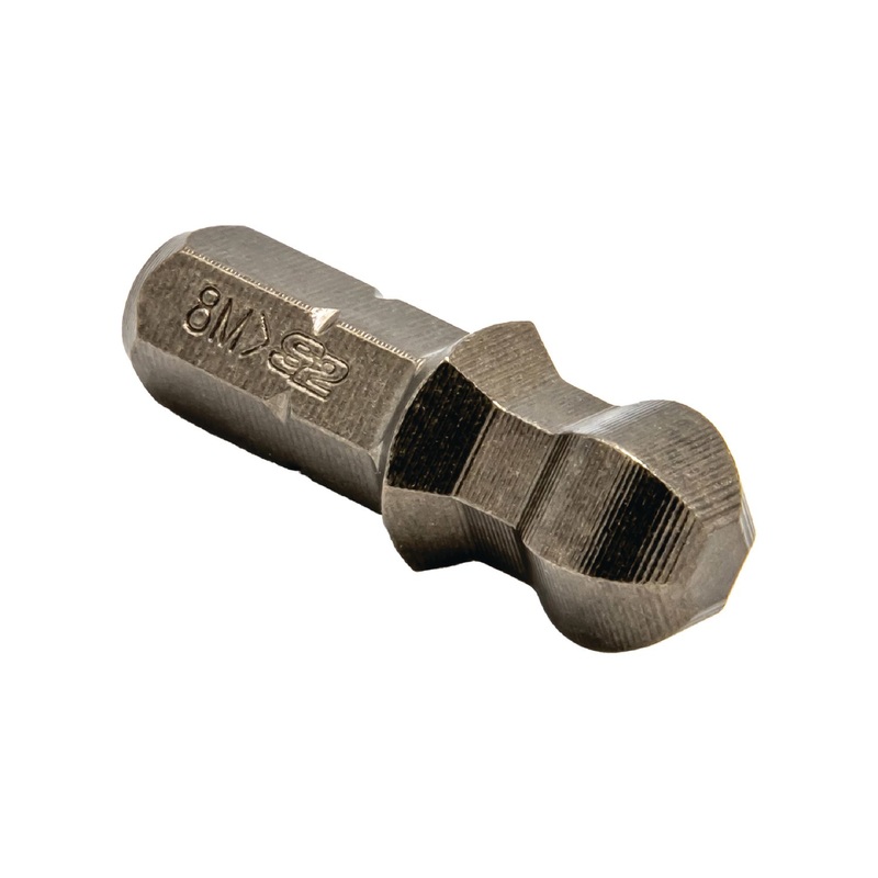 1/4"X1" 8MM BALL HEX BIT