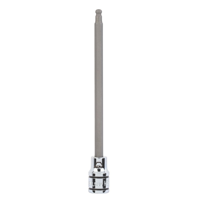 3/8" Drive Metric Long Ball Hex Bit 5mm