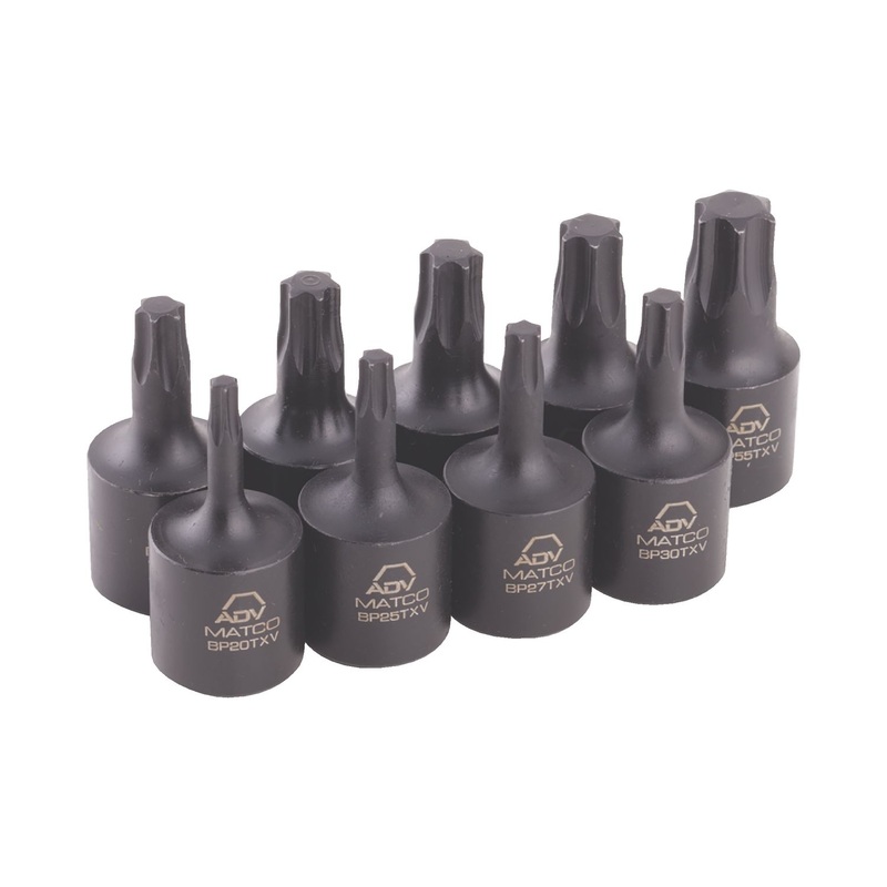 9 PIECE 3/8" DRIVE ADV TORX IMPACT BIT SOCKET SET