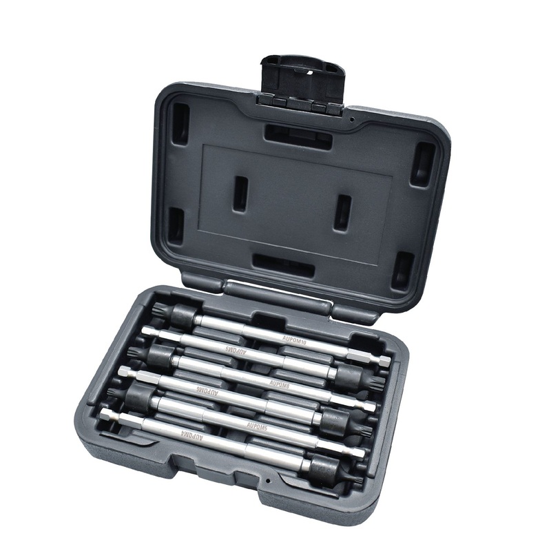 1/4" SHANK 6 PIECE TRIPLE SQUARE UNIVERSAL IMPACT DRIVER 6" LONG EXTENSION POWER BIT SET