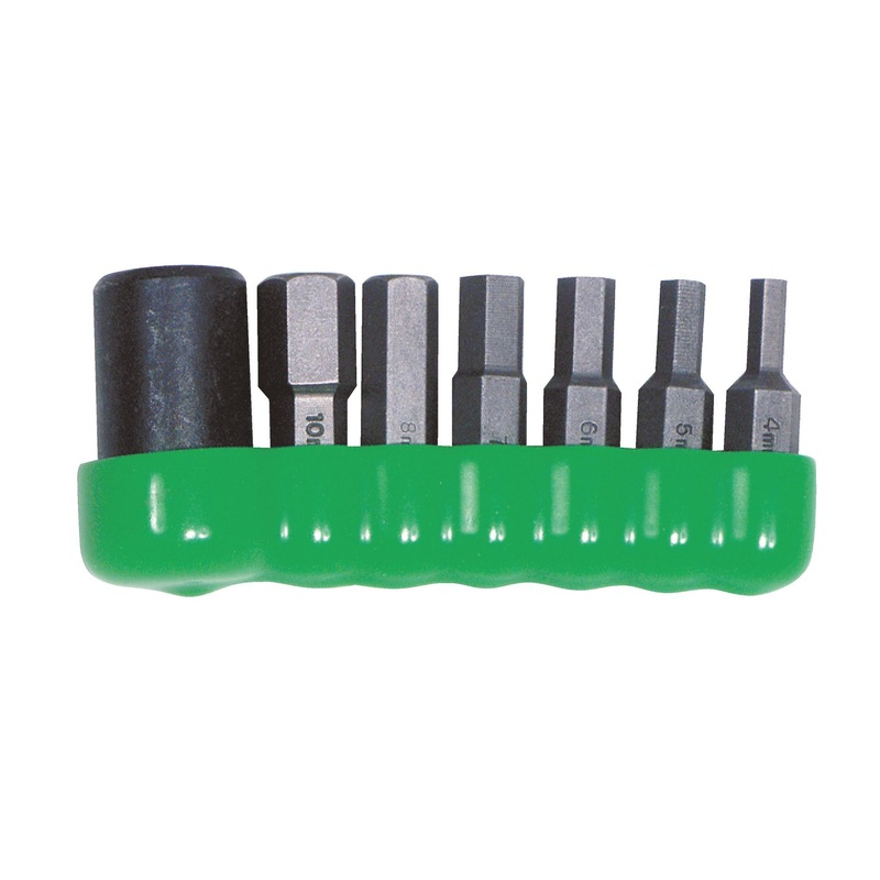 3/8" DRIVE 7 PIECE METRIC QUIKBIT HEX BIT DRIVER SET