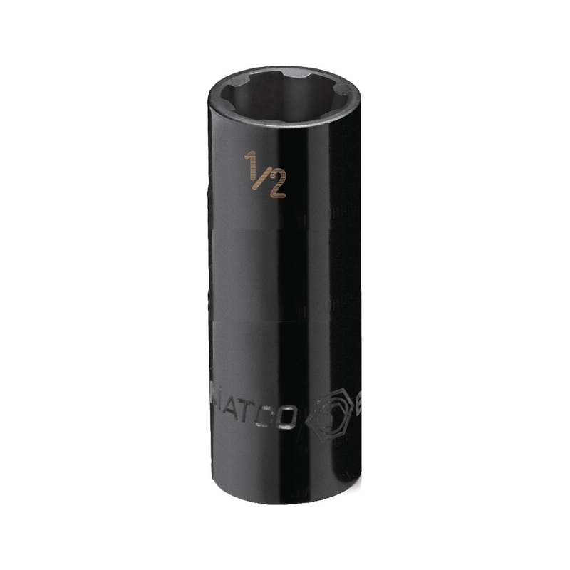 1/4" DRIVE 1/2" SAE 6 POINT DEEP PRO NON-SLIP IMPACT SOCKET