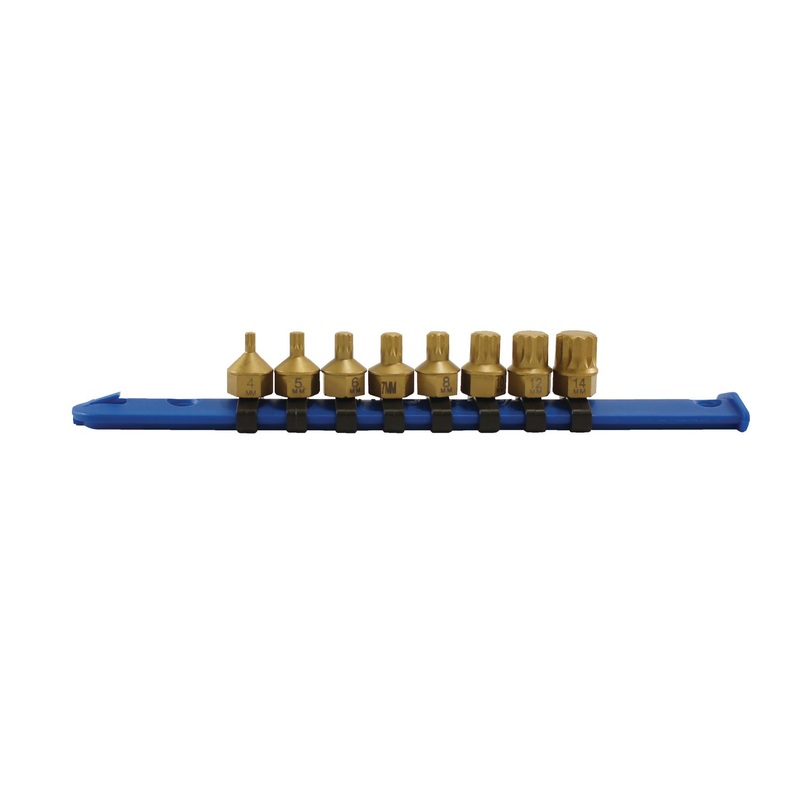 1/4" DRIVE 8 PIECE TRIPLE SQUARE BIT SET