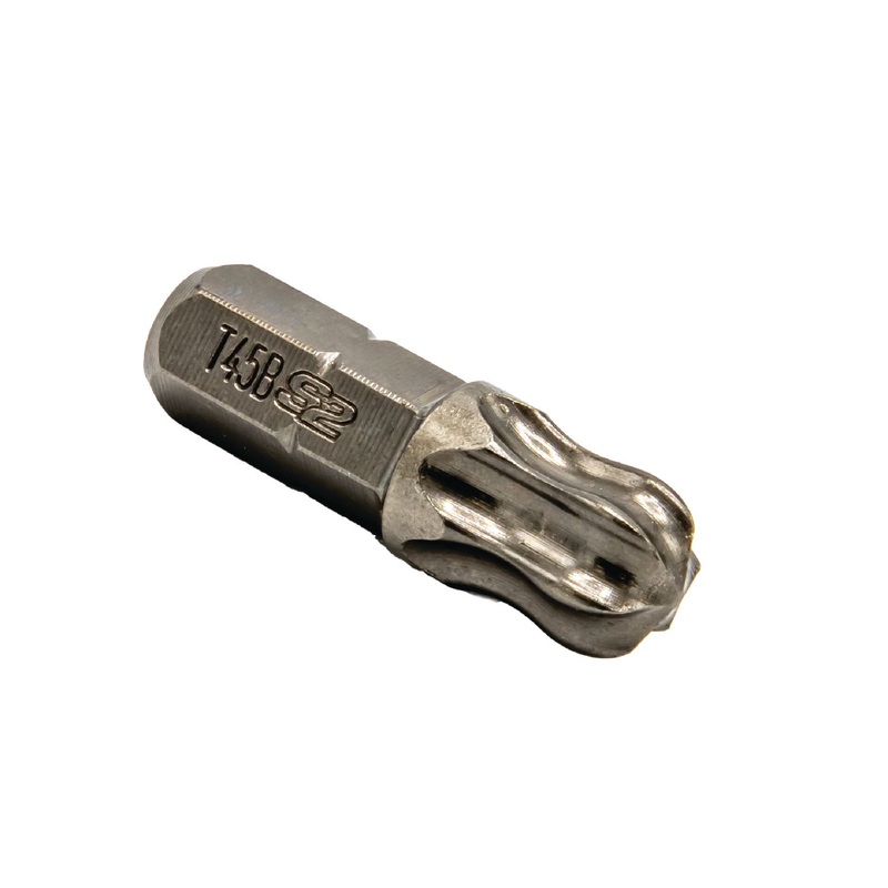 1/4"X1" T45 BALL TORX BIT