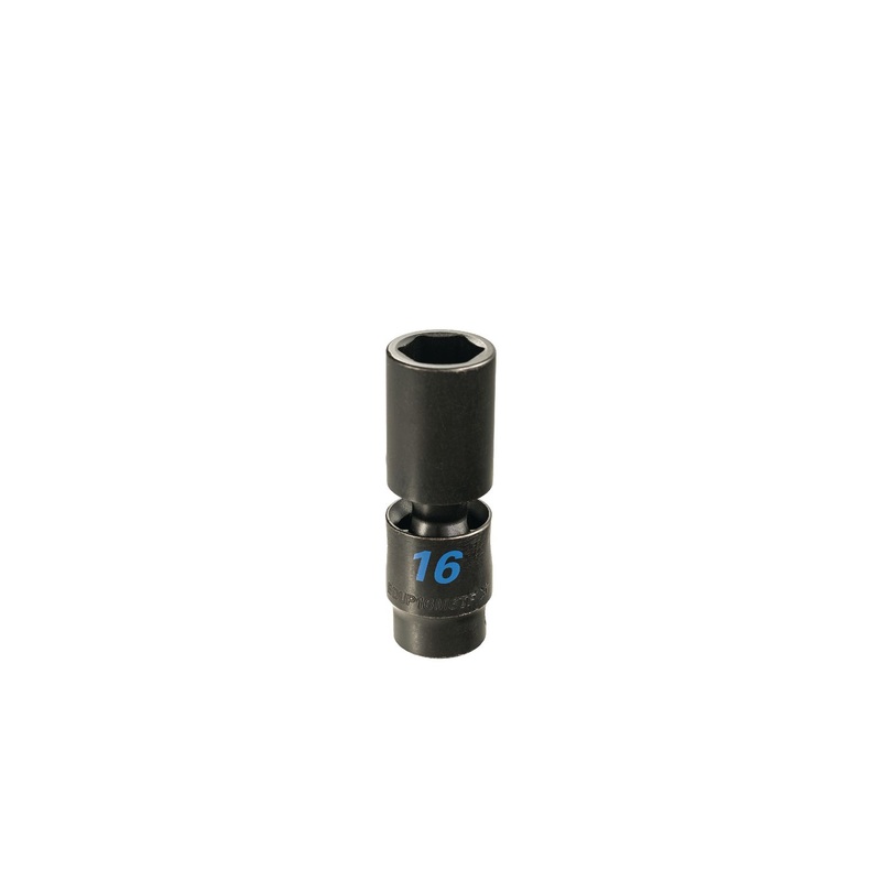 3/8" DRIVE 16MM 6 POINT TORQUE FORCE DEEP UNIVERSAL IMPACT SOCKET