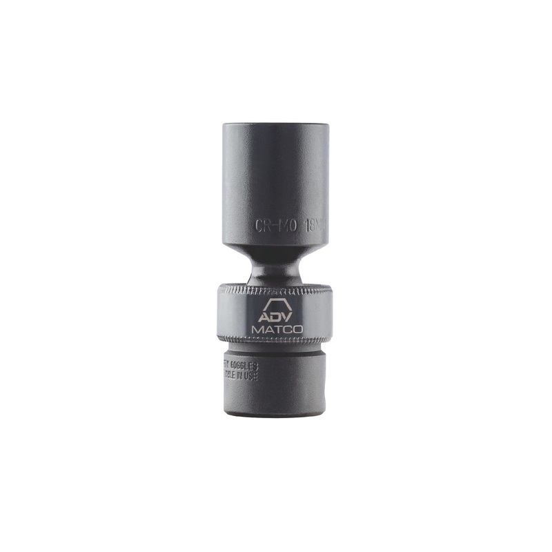 3/8" DRIVE 18MM METRIC 6 POINT MID-LENGTH MAGNETIC UNIVERSAL IMPACT SOCKET
