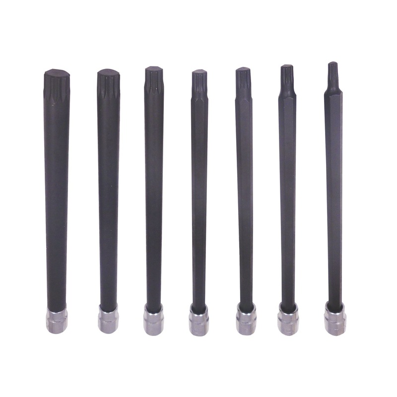 7 PIECE 1/4" 6" LONG TRIPLE SQUARE SOCKET