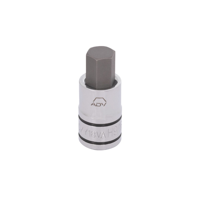 1/2" BIT SOCKET HEX, 9/16"