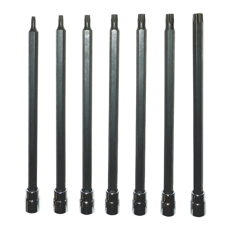 1/4" DRIVE 7 PIECE TORX PLUS 6" LONG SOCKET SET