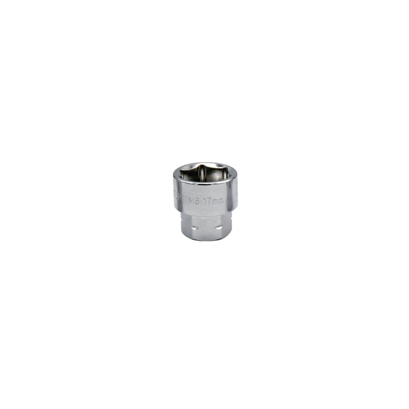 3/8" AND 17MM DUAL DRIVE 17MM 6 POINT LOW PROFILE SOCKET
