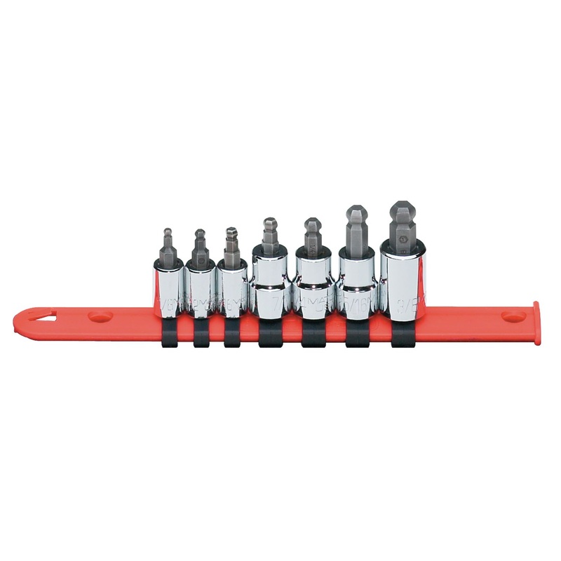 1/4" AND 3/8" DRIVE 7 PIECE SAE BALL HEX BIT DRIVER SET