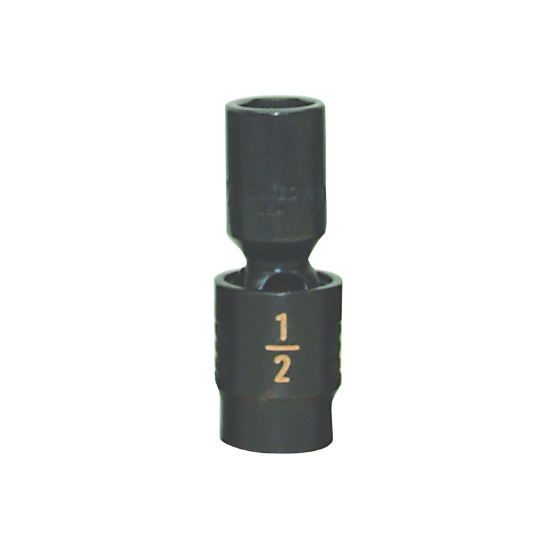 3/8" DRIVE 1/2" SAE 6 POINT MID-LENGTH UNIVERSAL IMPACT SOCKET