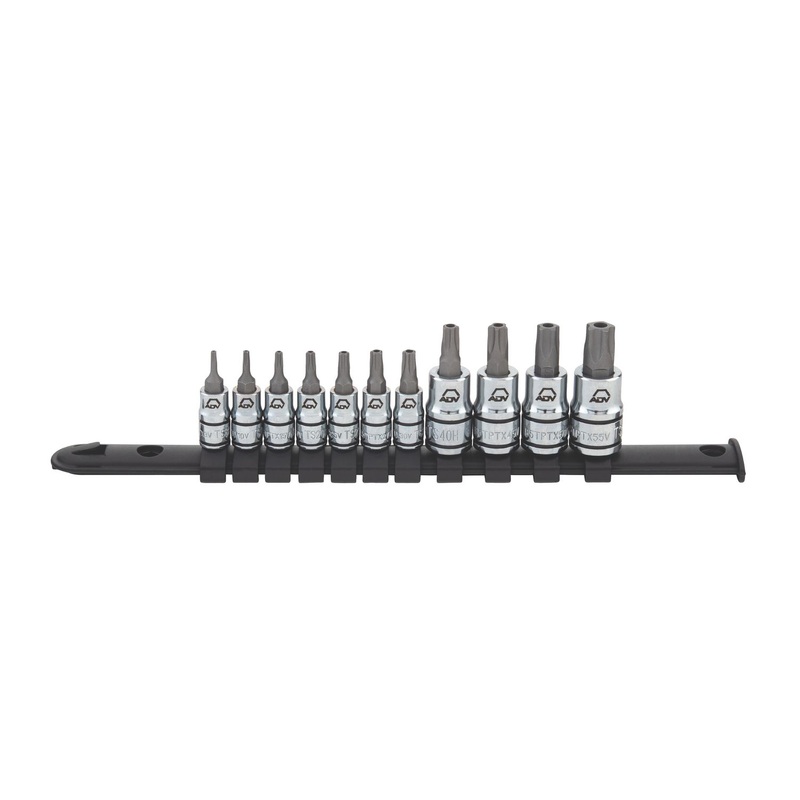 1/4" AND 3/8" DRIVE 11 PIECE ADV 5 POINT TAMPERPROOF TORX PLUS BIT SOCKET SET