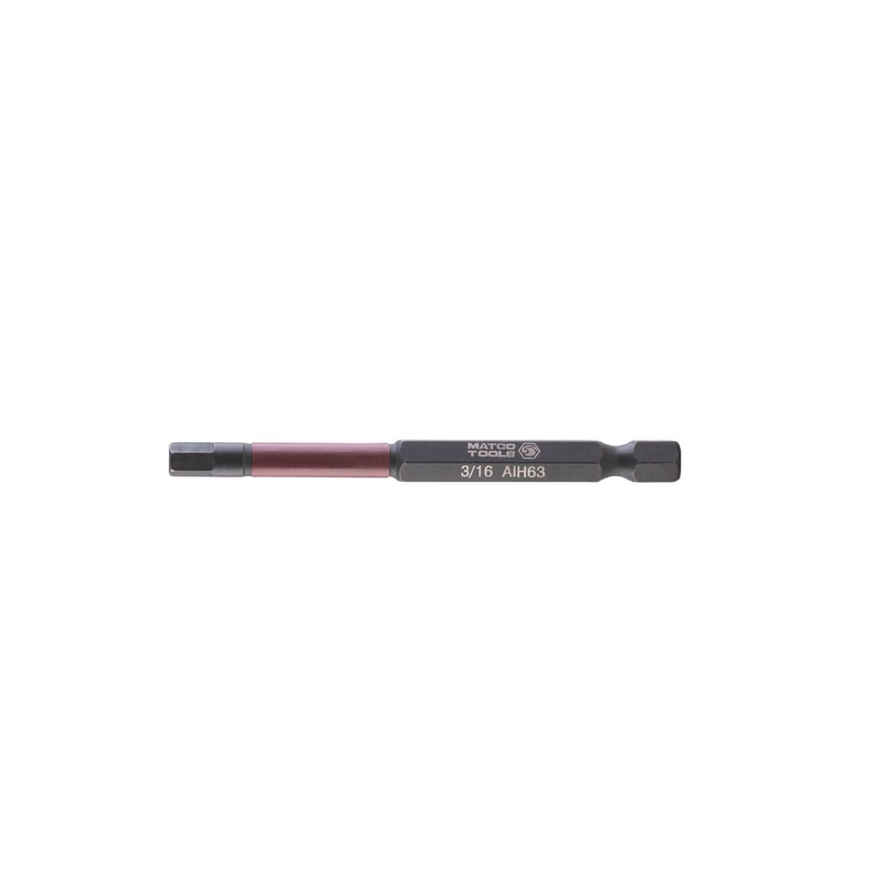 3/16" SAE HEX POWER BIT, 3"