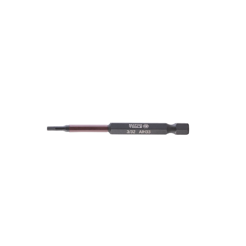 3/32" SAE HEX POWER BIT, 3"