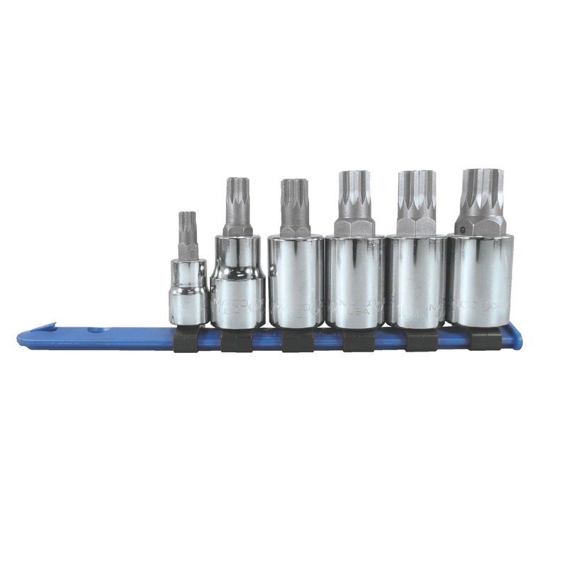 3/8" & 1/2" DRIVE 6 PIECE METRIC TRIPLE SQUARE BIT SOCKET SET