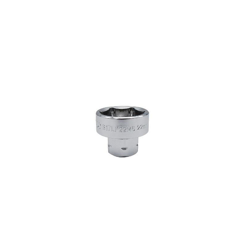 3/8" AND 17MM DUAL DRIVE 22MM 6 POINT LOW PROFILE SOCKET