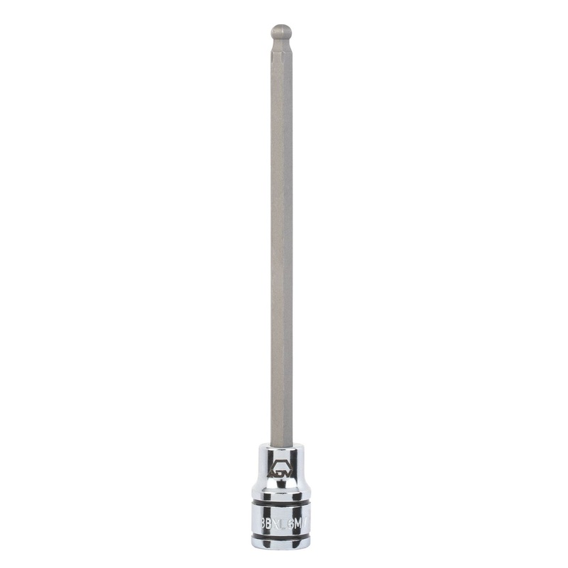 3/8" Drive Metric Long Ball Hex Bit 6mm