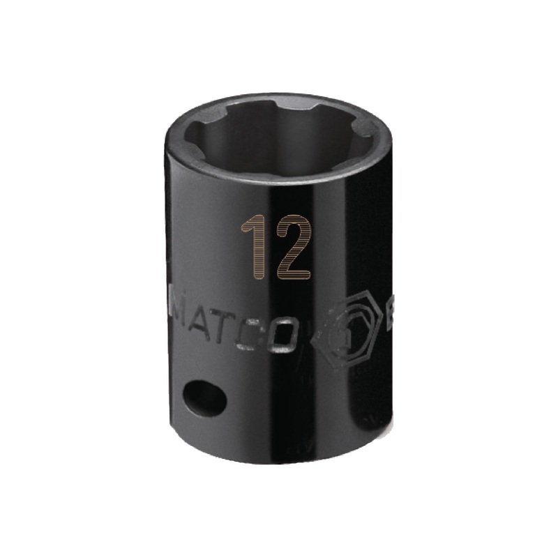 1/4" DRIVE 12MM METRIC PRO NON-SLIP IMPACT SOCKET