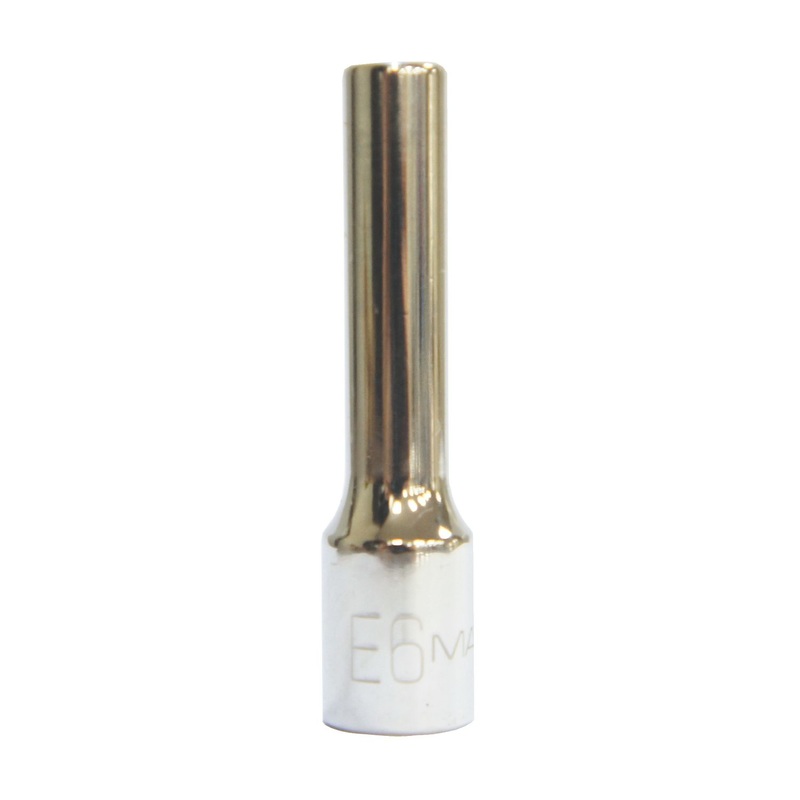 1/4" DRIVE E6 CHROME SOCKET