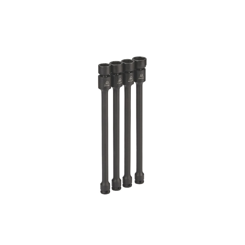 4 PIECE 3/8" DRIVE METRIC 6 POINT ADV IMPACT LONG UNIVERSAL EXTENSION SET