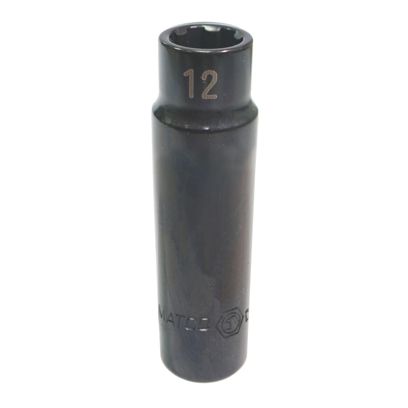 1/2" 12MM METRIC DEEP PRO NON-SLIP IMPACT SOCKET
