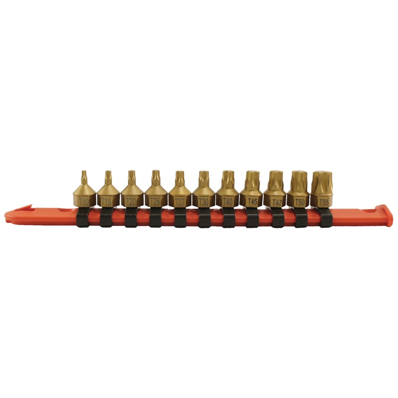 1/4" DRIVE 11 PIECE STUBBY 1 PIECE TORX BIT SET