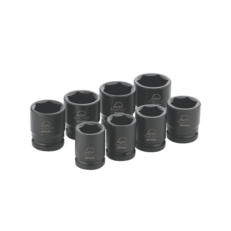 3/4" DRIVE 5 PIECE SAE 6 POINT ADV IMPACT SOCKET SET