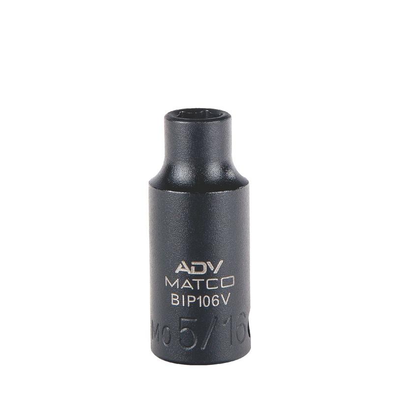 3/8" DRIVE 5/16" SAE 6 POINT MID-LENGTH IMPACT SOCKET