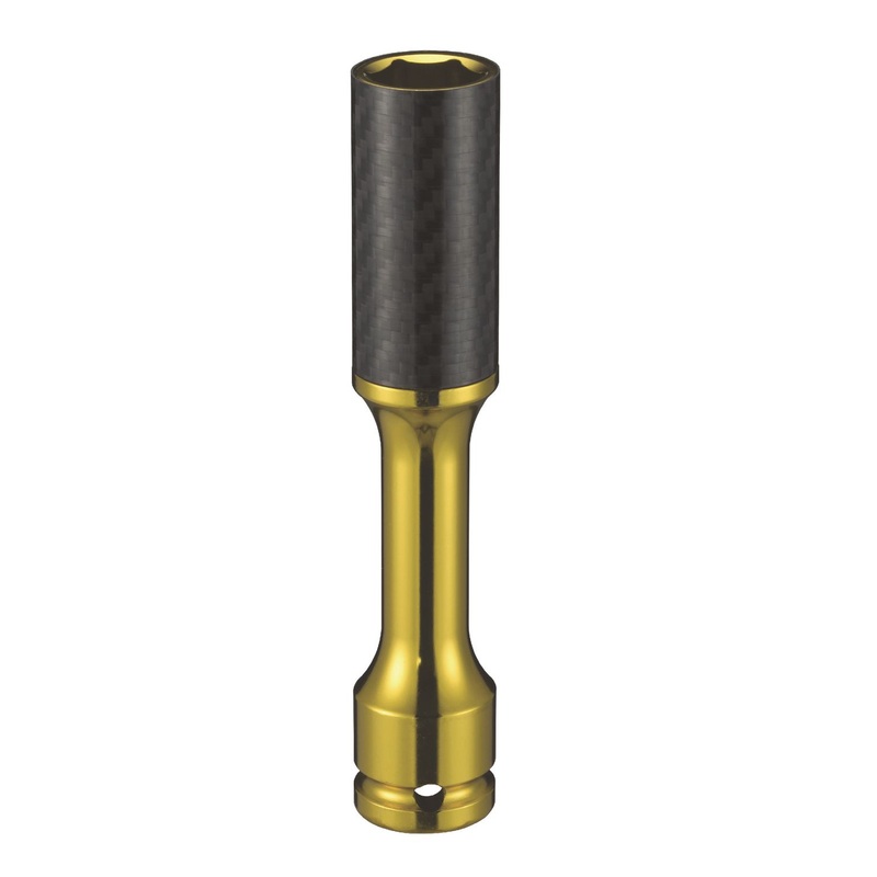 1/2" DRIVE 19MM METRIC 6 POINT THIN WALL EXTENSION SOCKET - GOLD