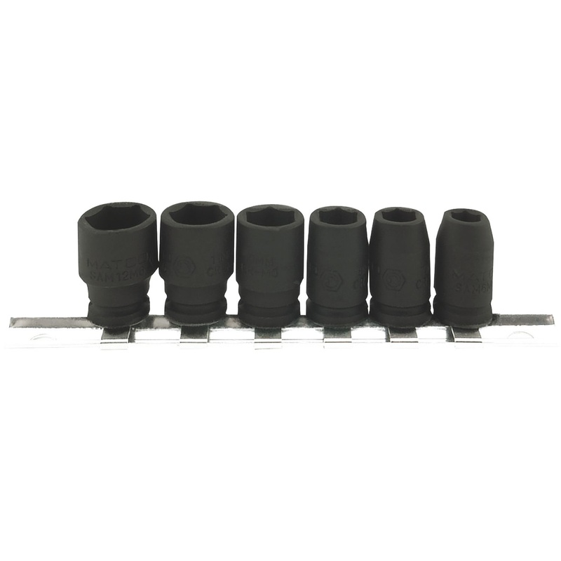 1/4" DRIVE 6 PIECE METRIC 6 POINT MAGNETIC SOCKET SET